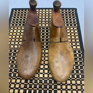 Vintage Classic Wooden Shoe Forms in Brown